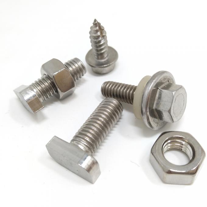 Chốt bu lông lục giác bằng thép không gỉ và đai ốc vòng đệm vít A2-70 304 316 tiện CNC BOLT 4