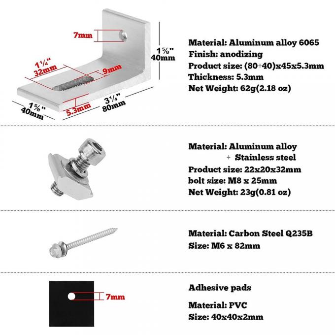 Trung Quốc Nhà máy miễn phí mẫu Mặt trời L Foot chất lượng cao màu thép gạch mái nhà Photovoltaic Bracket System L Foot 1