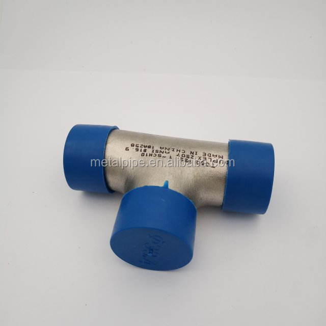 Các phụ kiện ống thép hợp kim thấp kim loại Phụ kiện ống hàn mông bằng TEE A403 WP904L 6 "Sch40 ASME B16.9 1