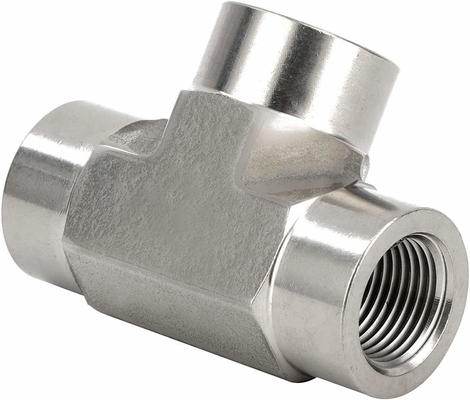 304 Stainless Steel Forged Tee 1/8" NPT Female x 1/8" NPT Female x 1/8" NPT Female T-fitting 3 Ways Connector