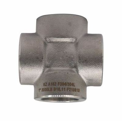 Metal Stainless Steel Pipe Forged Fittings Socket Welded Cross 3000LBS ASME B16.11 SA-182 GR F 316/316L DN 1Metal Stainless Steel Pipe Forged Fittings Socket Welded Cross