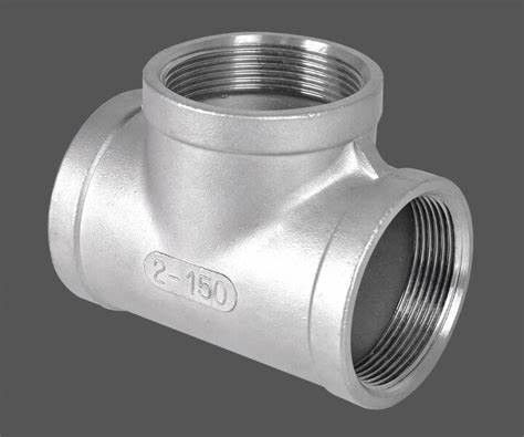 Asme b16.9 schedule 40 steel Pipe Fittings Threaded Tee Stainless Steel Equal Tee 304