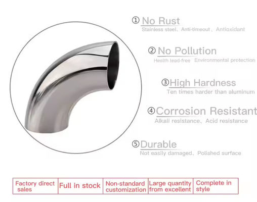 Stainless Steel 90 Degree Curved Tube Elbow