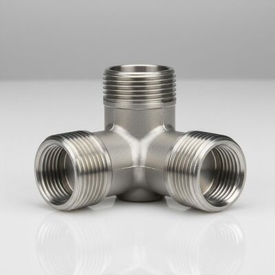 3000 Psi thép không gỉ Tee với 1000 ° F nhiệt độ xếp hạng và kết thúc lề cho phân phối dòng chảy tối ưu