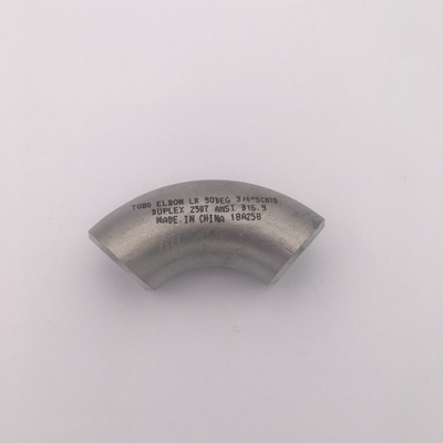 Pipe Fitting Duplex Stainless Steel 90Deg Elbow LR UNS S32750 / 2507 3/4'' SCH10 ASME B16.9